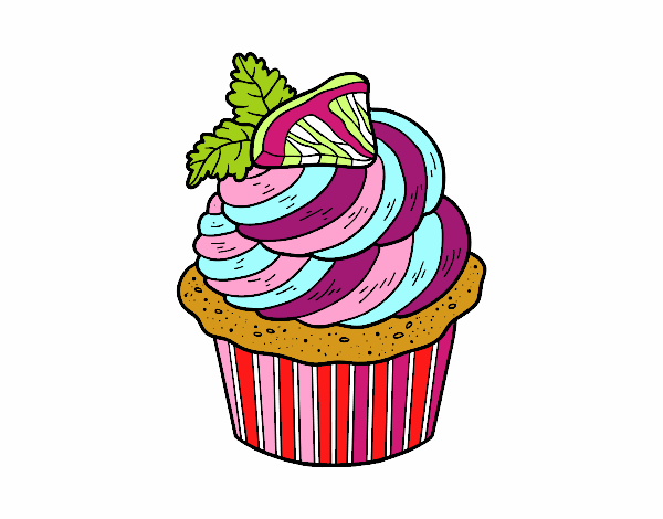 Cupcake colorido (arco-iris)