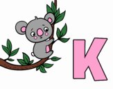 Dibujo K de Koala pintado por brichuli