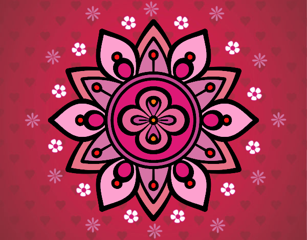 Dibujo Mandala flor de loto pintado por BERNORI