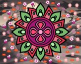 Dibujo Mandala flor sencilla pintado por BERNORI