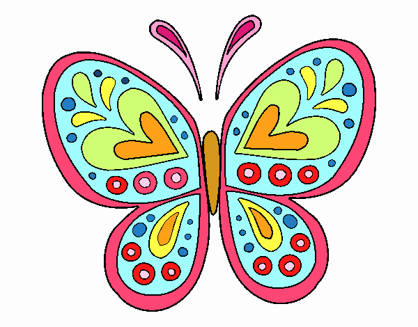 Dibujo Mandala mariposa pintado por Nany48
