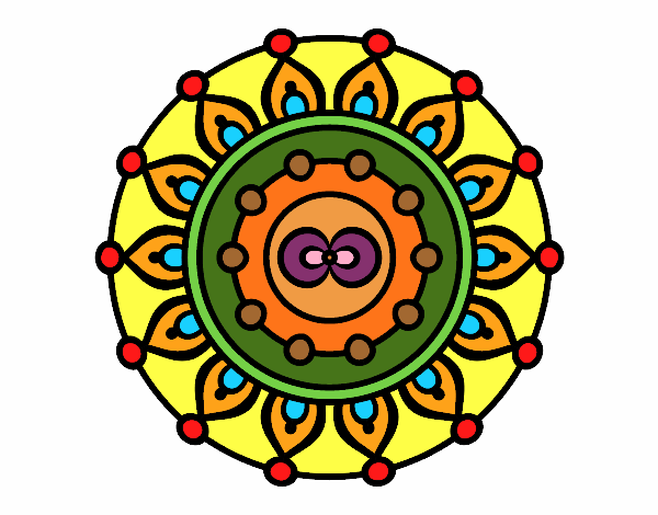 Dibujo Mandala meditación pintado por sanyo