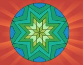 Dibujo Mandala mosaico estrella pintado por Mary5Leon 
