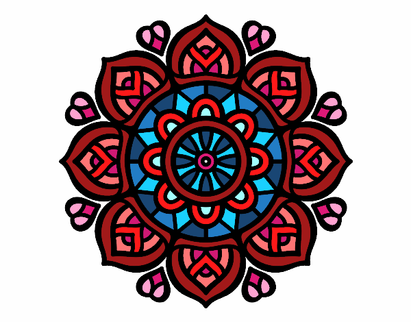 Dibujo Mandala para la concentración mental pintado por Mary5Leon 