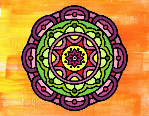 Dibujo Mandala para la relajación mental pintado por BERNORI
