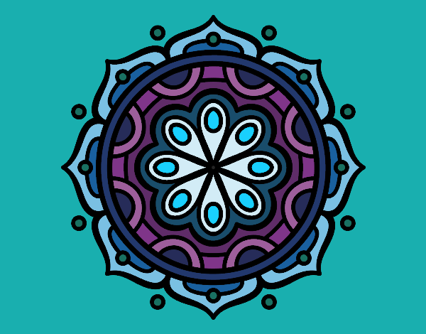 Dibujo Mandala para meditar pintado por Mary5Leon 