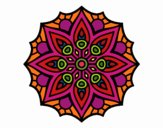 Dibujo Mandala simetría sencilla pintado por dani2