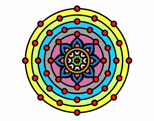 Dibujo Mandala sistema solar pintado por Nany48