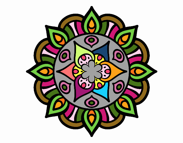 Dibujo Mandala vida vegetal pintado por Nany48