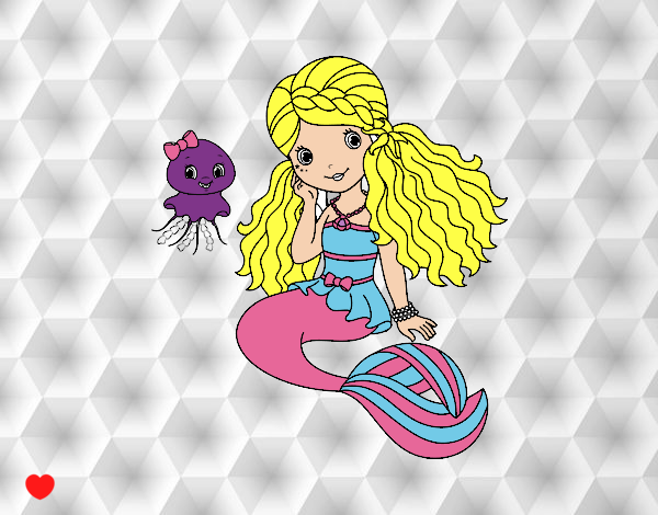 Dibujo Sirena y medusa pintado por Osiita