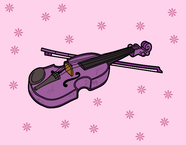 Dibujo Violín Stradivarius pintado por Marlina
