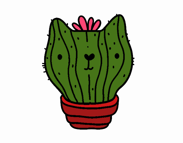 Dibujo Cactus gato pintado por Grecia89