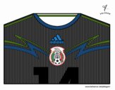 Dibujo Camiseta del mundial de fútbol 2014 de México pintado por ronald5