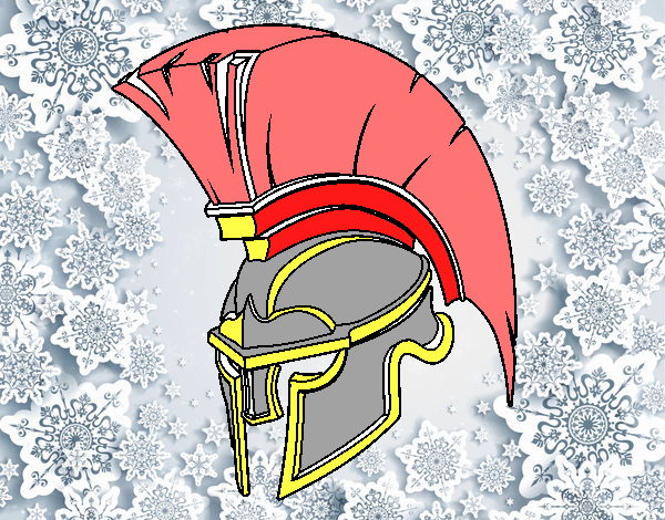 Casco romano de guerrero