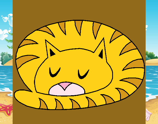 Dibujo Gato durmiendo pintado por matimanent