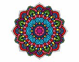 Dibujo Mandala estrella decorada pintado por esbetyzz