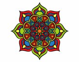 Dibujo Mandala flor de fuego pintado por esbetyzz
