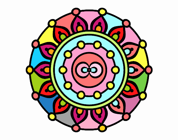 Dibujo Mandala meditación pintado por laupa