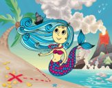 Dibujo Sirena con barquito pintado por CeceDrake