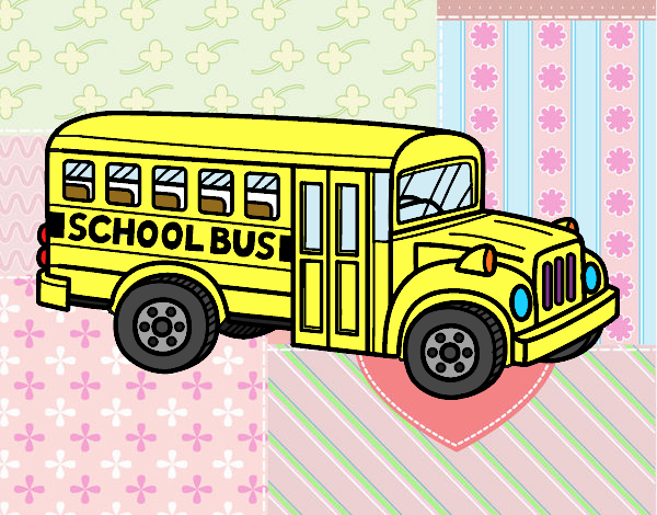 Dibujo Autobús escolar americano pintado por luchiylau