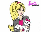 Dibujo Barbie con su linda gatita pintado por Katheangel