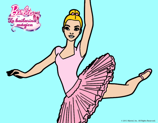 Dibujo Barbie en segundo arabesque pintado por aripao