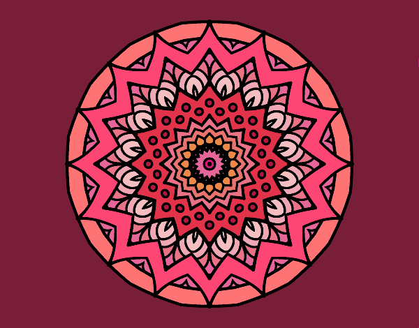 Dibujo Mandala creciente pintado por Celucia