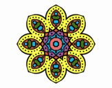 Dibujo Mandala de inspiración árabe pintado por alebernuy