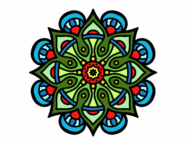 Dibujo Mandala mundo árabe pintado por islu