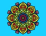 Dibujo Mandala para la concentración mental pintado por teree03