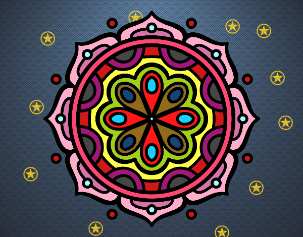 Dibujo Mandala para meditar pintado por Jamits