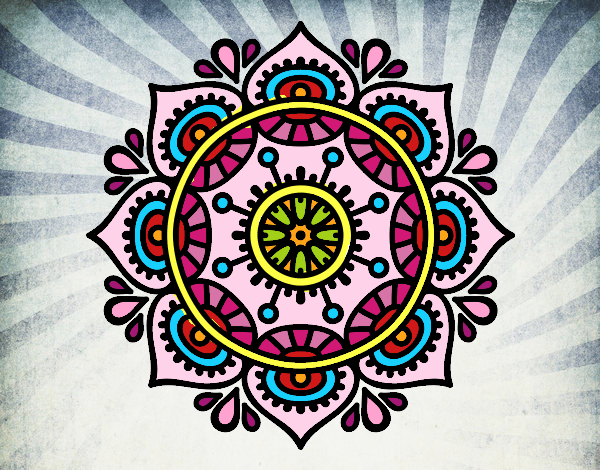 Dibujo Mandala para relajarse pintado por Jamits