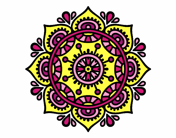 Dibujo Mandala para relajarse pintado por islu