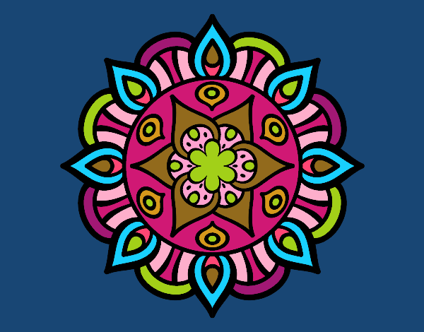 Dibujo Mandala vida vegetal pintado por Jamits