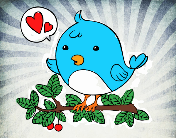 Dibujo Pájaro de Twitter pintado por madeli