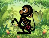Dibujo Signo del mono pintado por yurleytati