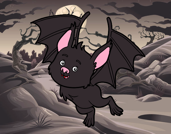 Dibujo Un murciélago simpático pintado por Sharlyn