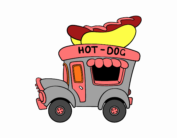 Dibujo Food truck de perritos calientes pintado por marcostano