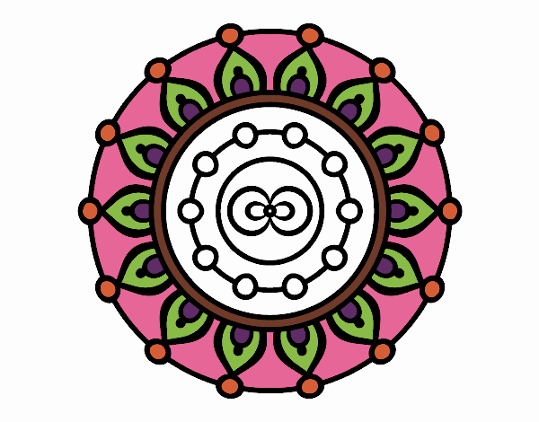 Dibujo Mandala meditación pintado por junaeta