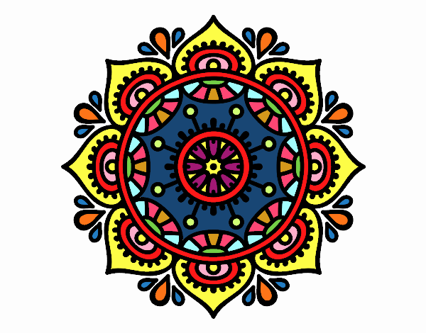 Dibujo Mandala para relajarse pintado por SILUFU