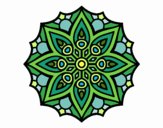 Dibujo Mandala simetría sencilla pintado por SILUFU
