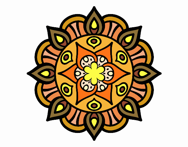 Dibujo Mandala vida vegetal pintado por SILUFU