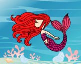 Dibujo Sirena flotando pintado por DaniCat