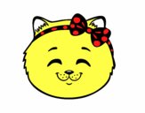 Dibujo Cara de gatita feliz pintado por lemr 
