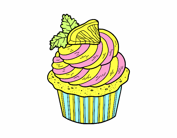Dibujo Cupcake de limón pintado por Biankilove