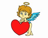 Dibujo Cupido y un corazón pintado por anahis573