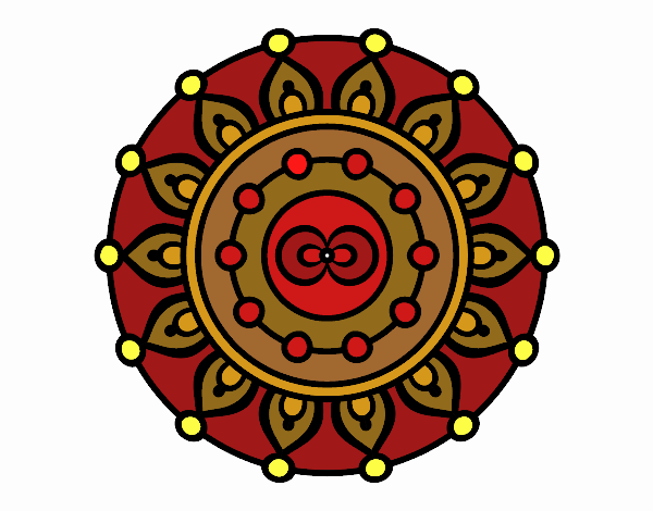 Dibujo Mandala meditación pintado por DALAS