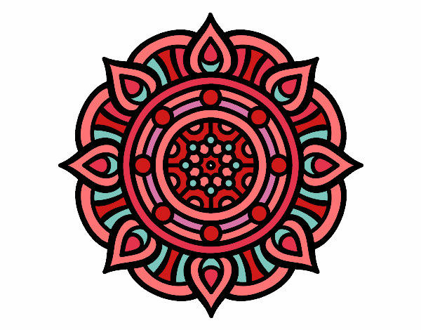 Dibujo Mandala puntos de fuego pintado por isabel2k