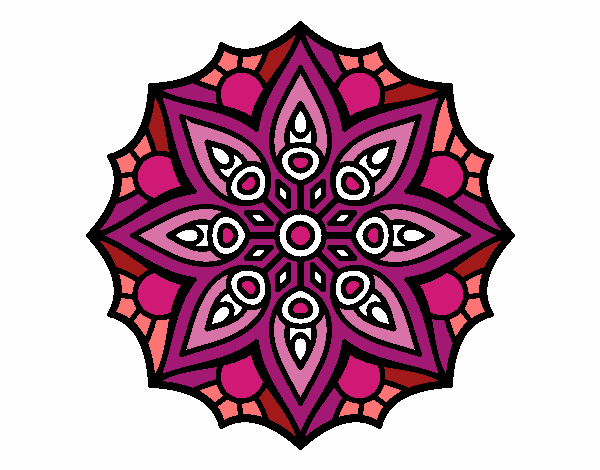 Dibujo Mandala simetría sencilla pintado por isabel2k