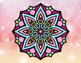 Dibujo Mandala simetría sencilla pintado por Movi